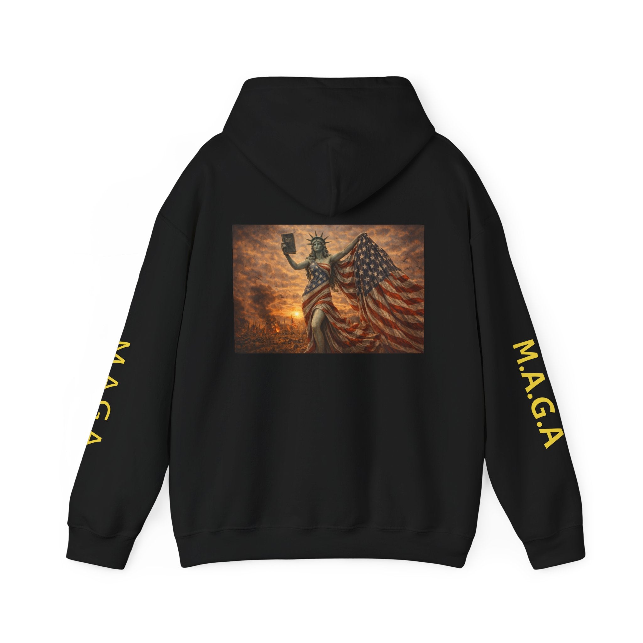 MAGA Statue of Liberty Hoodie – Patriotic American Flag Sweatshirt