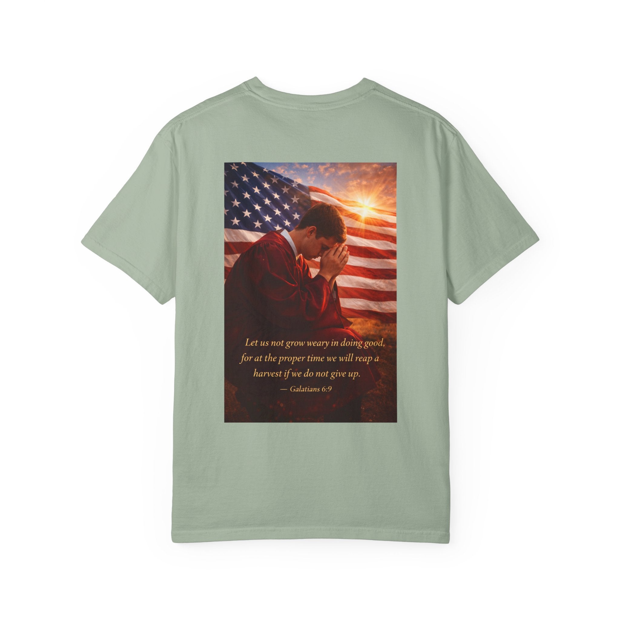 Patriotic Christian T-Shirt — 'A Path That Is All Yours' Graduating Soldier Prayer Tee