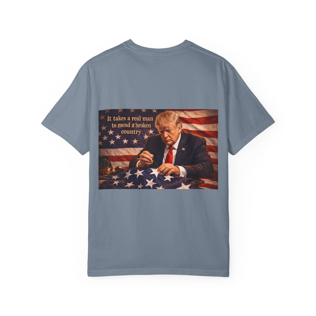 Political T-Shirt — "God Bless America" Eagle & Trump Patriotic Tee