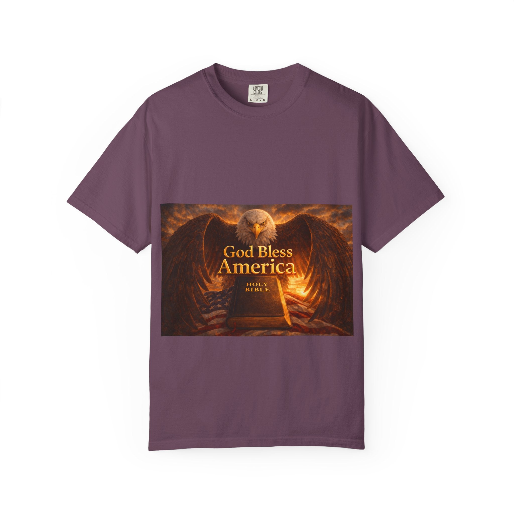 Political T-Shirt — "God Bless America" Eagle & Trump Patriotic Tee
