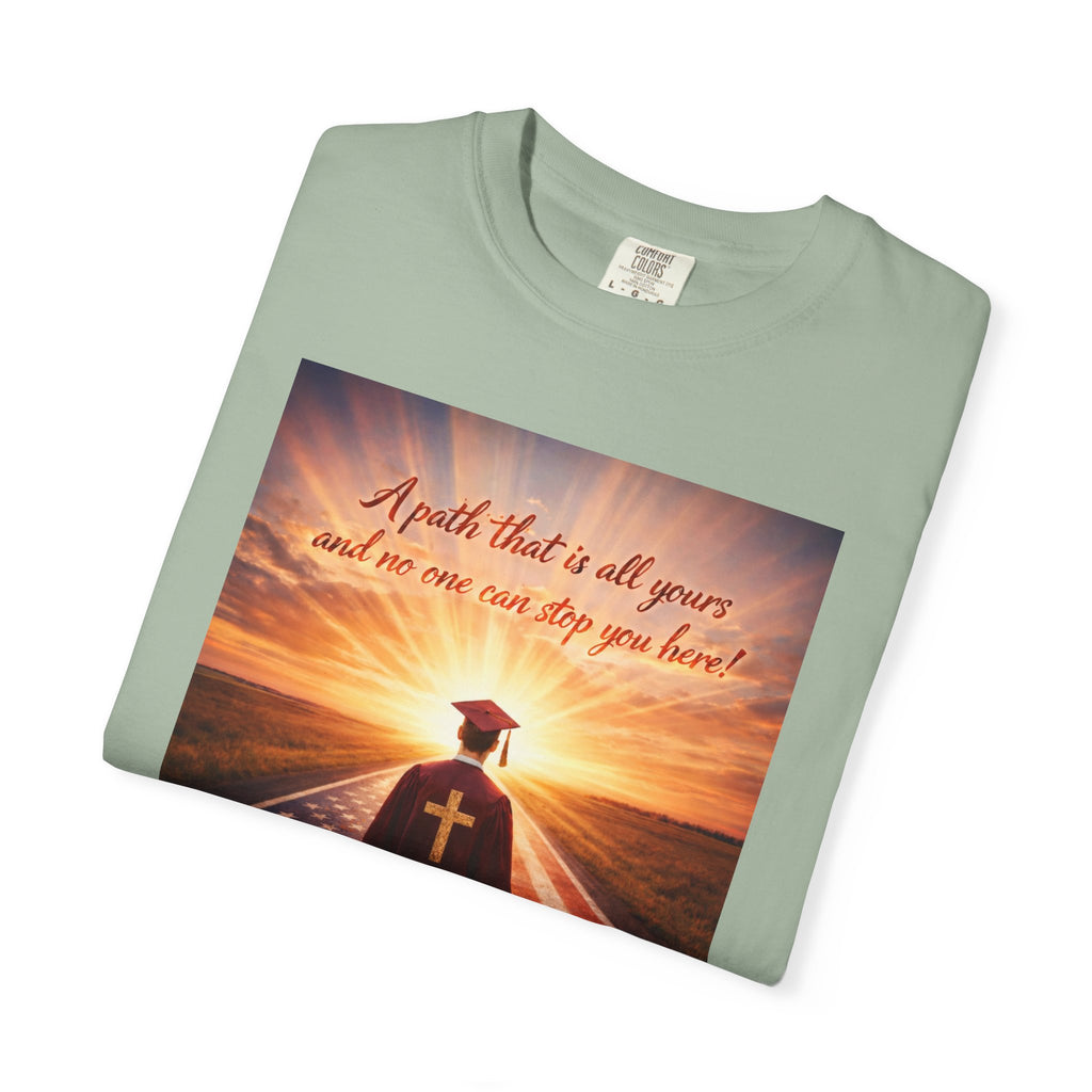 Patriotic Christian T-Shirt — 'A Path That Is All Yours' Graduating Soldier Prayer Tee