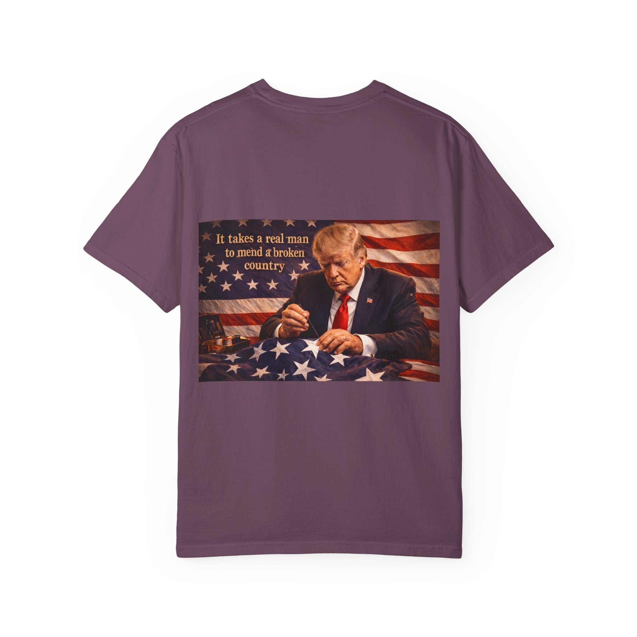 Political T-Shirt — "God Bless America" Eagle & Trump Patriotic Tee