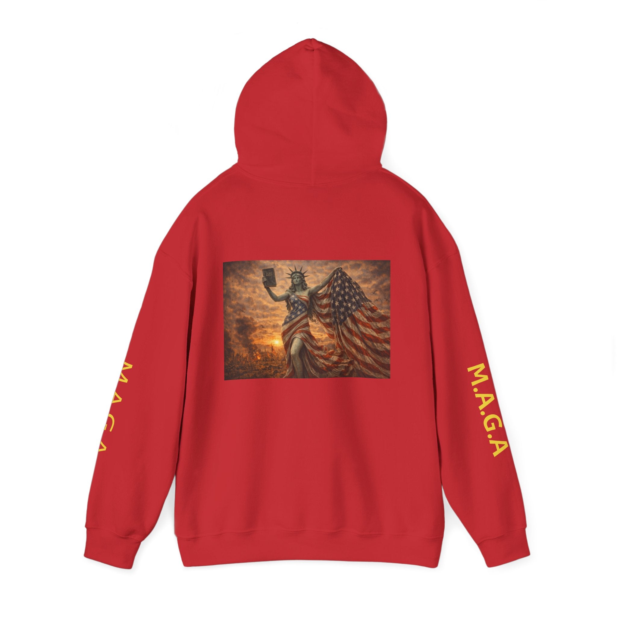 MAGA Statue of Liberty Hoodie – Patriotic American Flag Sweatshirt