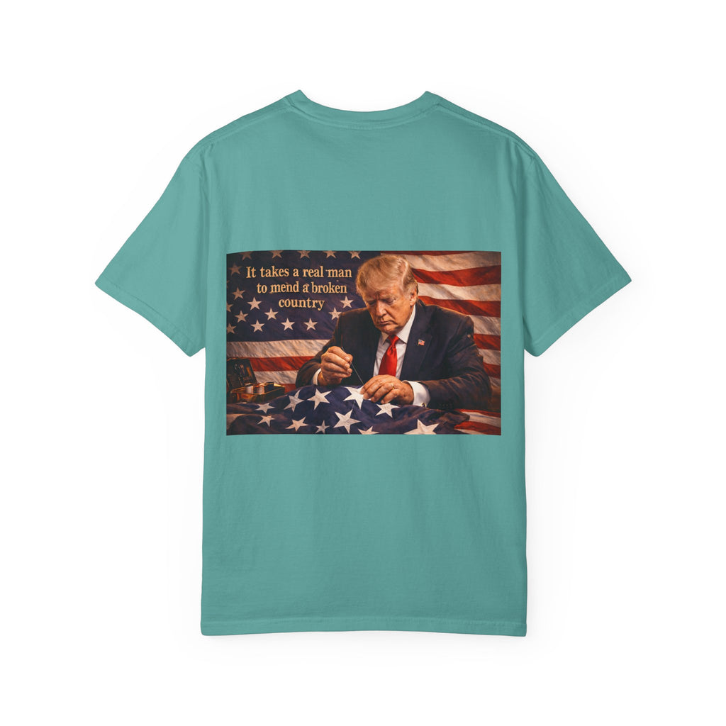 Political T-Shirt — "God Bless America" Eagle & Trump Patriotic Tee