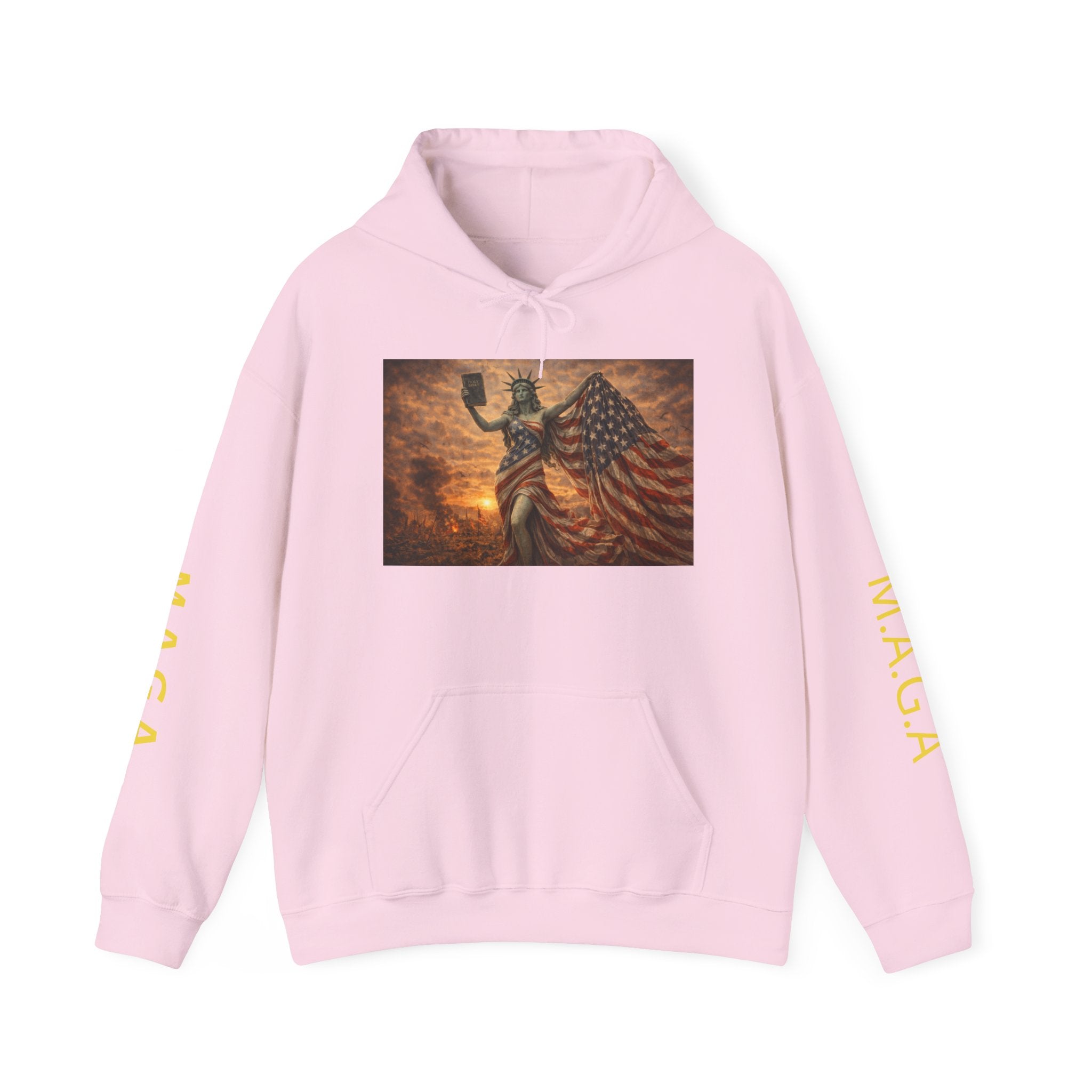 MAGA Statue of Liberty Hoodie – Patriotic American Flag Sweatshirt
