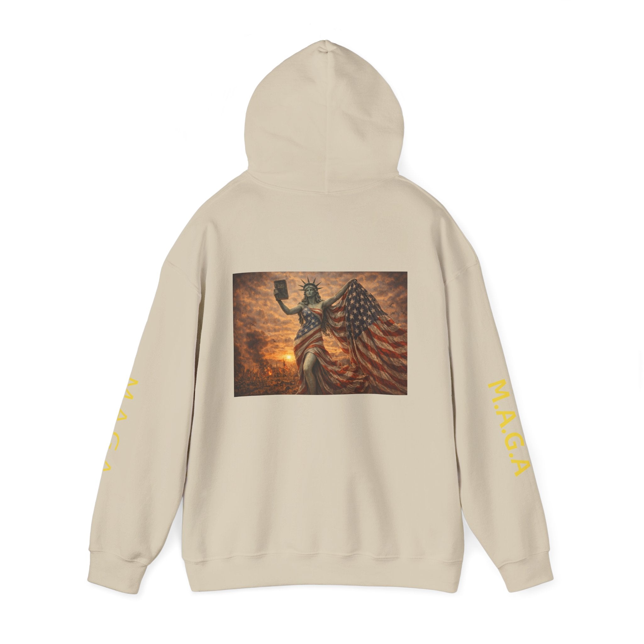 MAGA Statue of Liberty Hoodie – Patriotic American Flag Sweatshirt