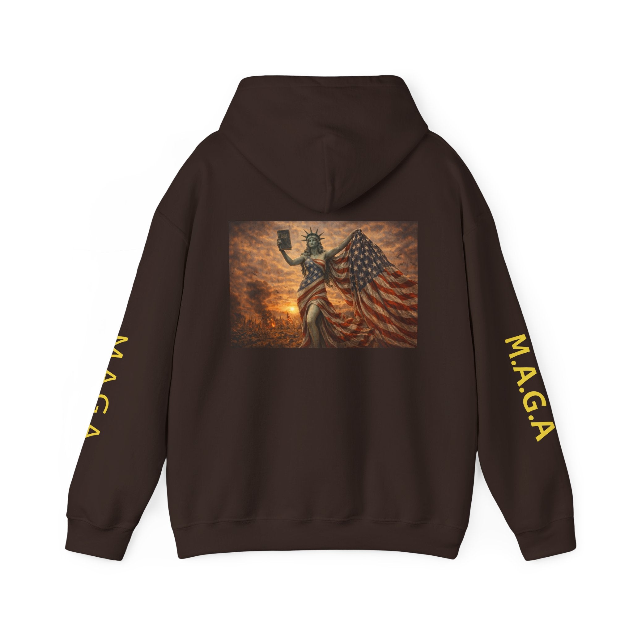 MAGA Statue of Liberty Hoodie – Patriotic American Flag Sweatshirt