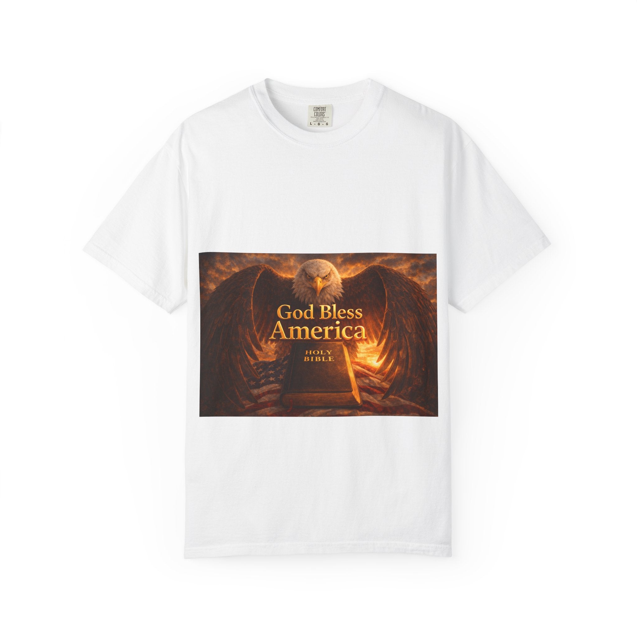 Political T-Shirt — "God Bless America" Eagle & Trump Patriotic Tee