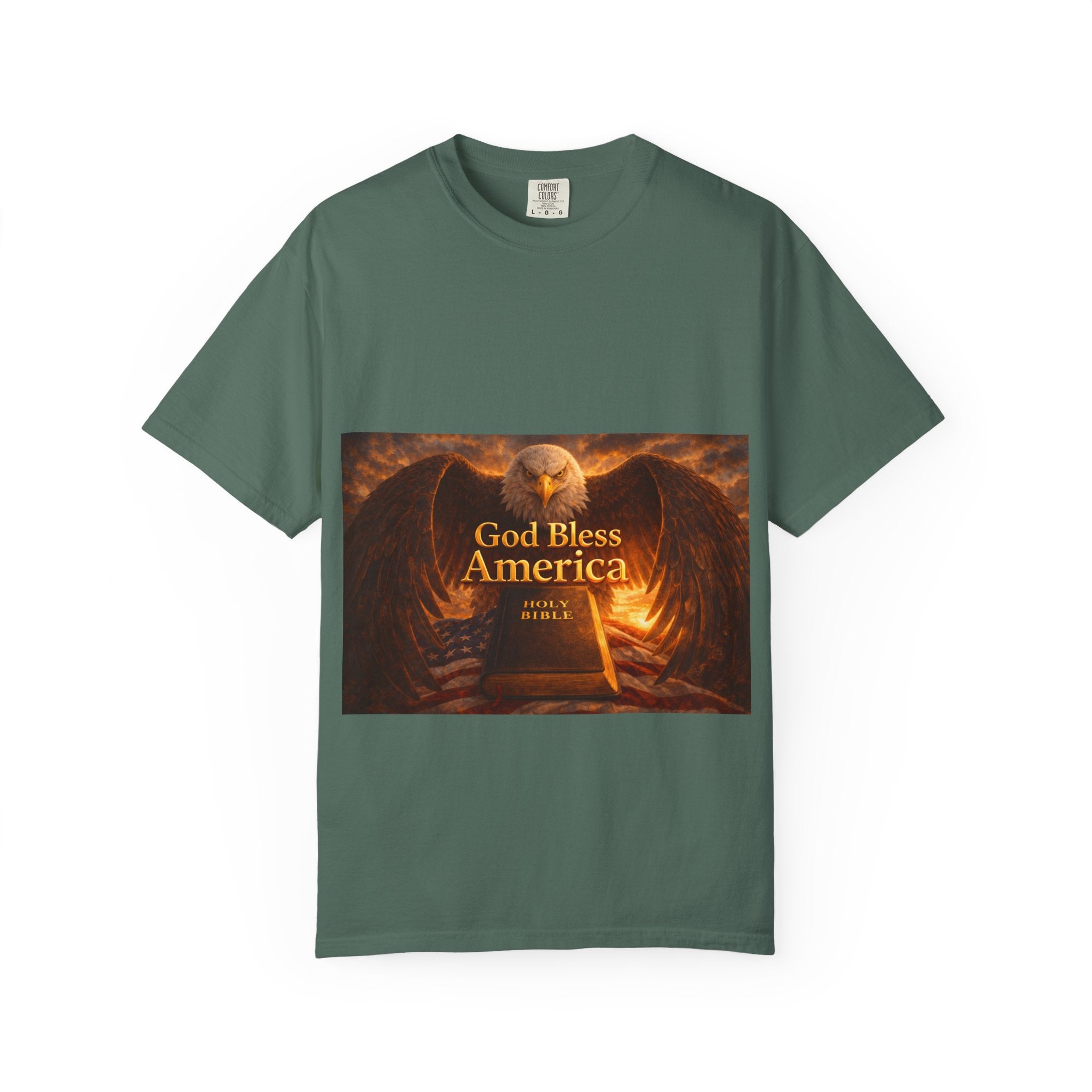Political T-Shirt — "God Bless America" Eagle & Trump Patriotic Tee