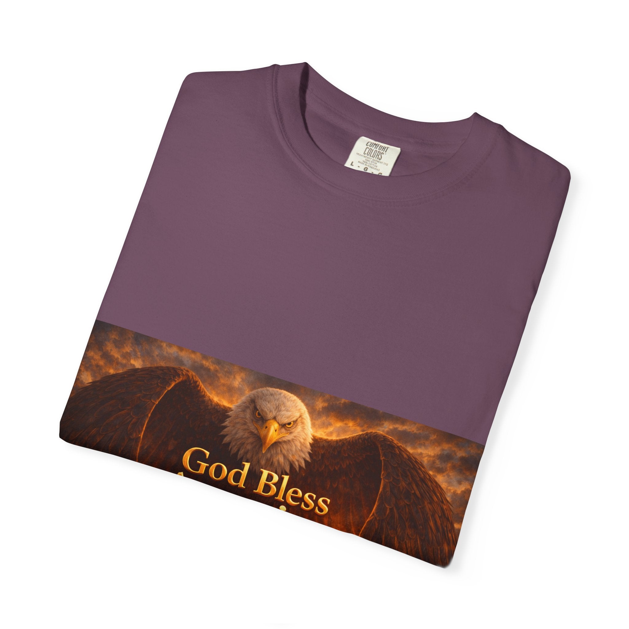 Political T-Shirt — "God Bless America" Eagle & Trump Patriotic Tee