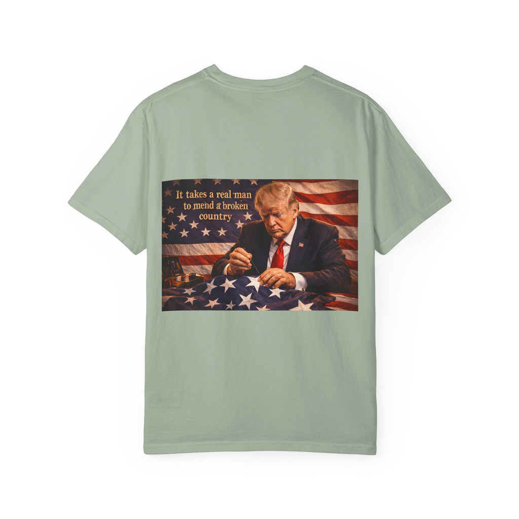 Political T-Shirt — "God Bless America" Eagle & Trump Patriotic Tee