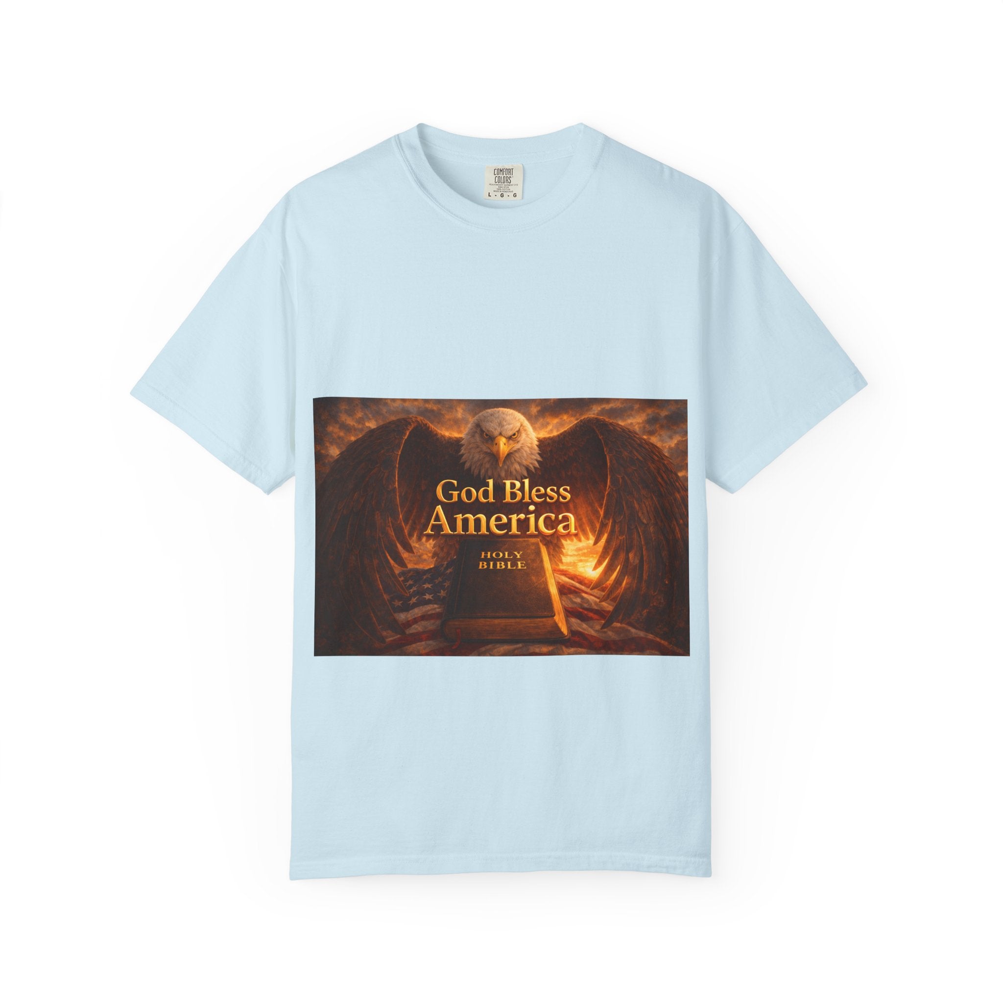Political T-Shirt — "God Bless America" Eagle & Trump Patriotic Tee