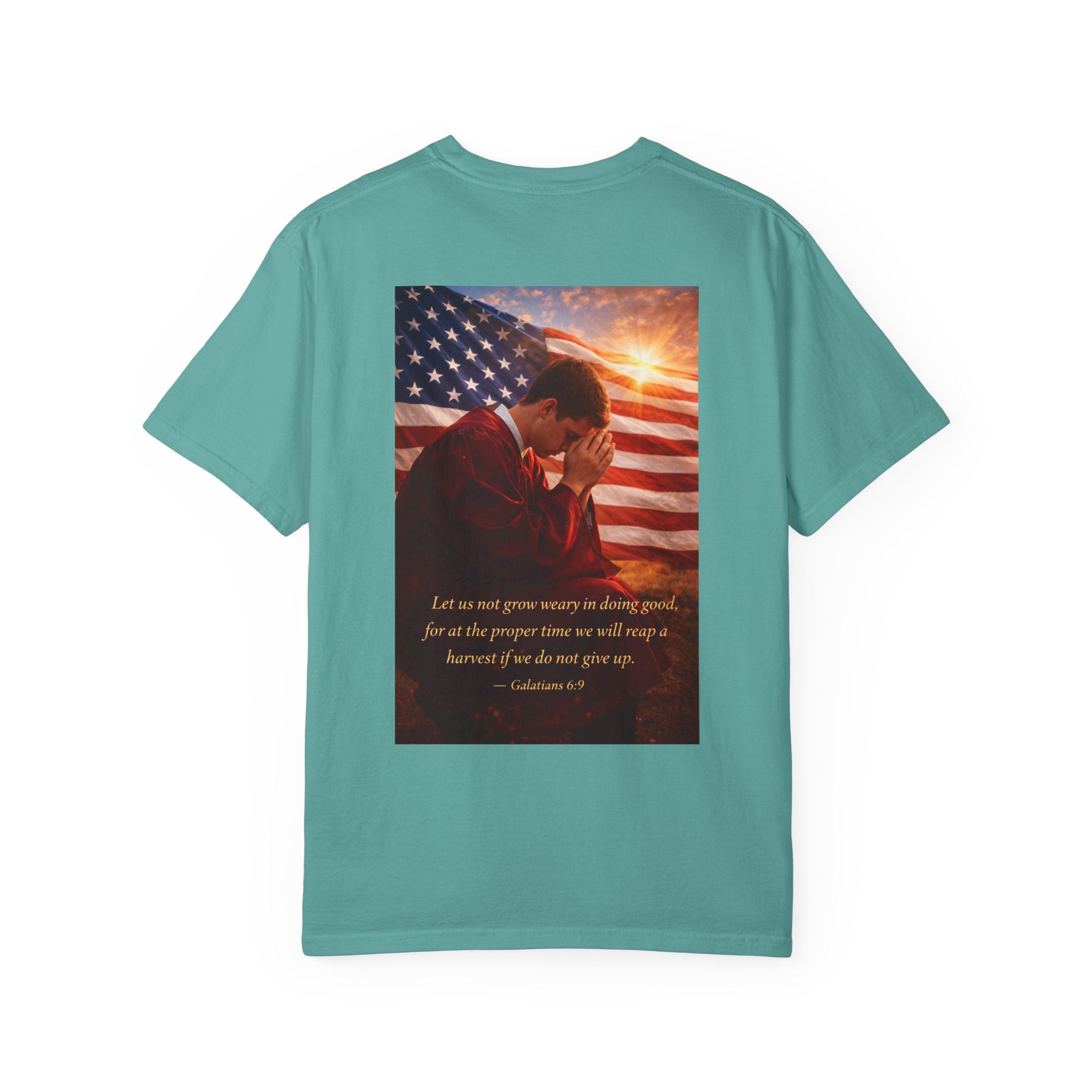 Patriotic Christian T-Shirt — 'A Path That Is All Yours' Graduating Soldier Prayer Tee