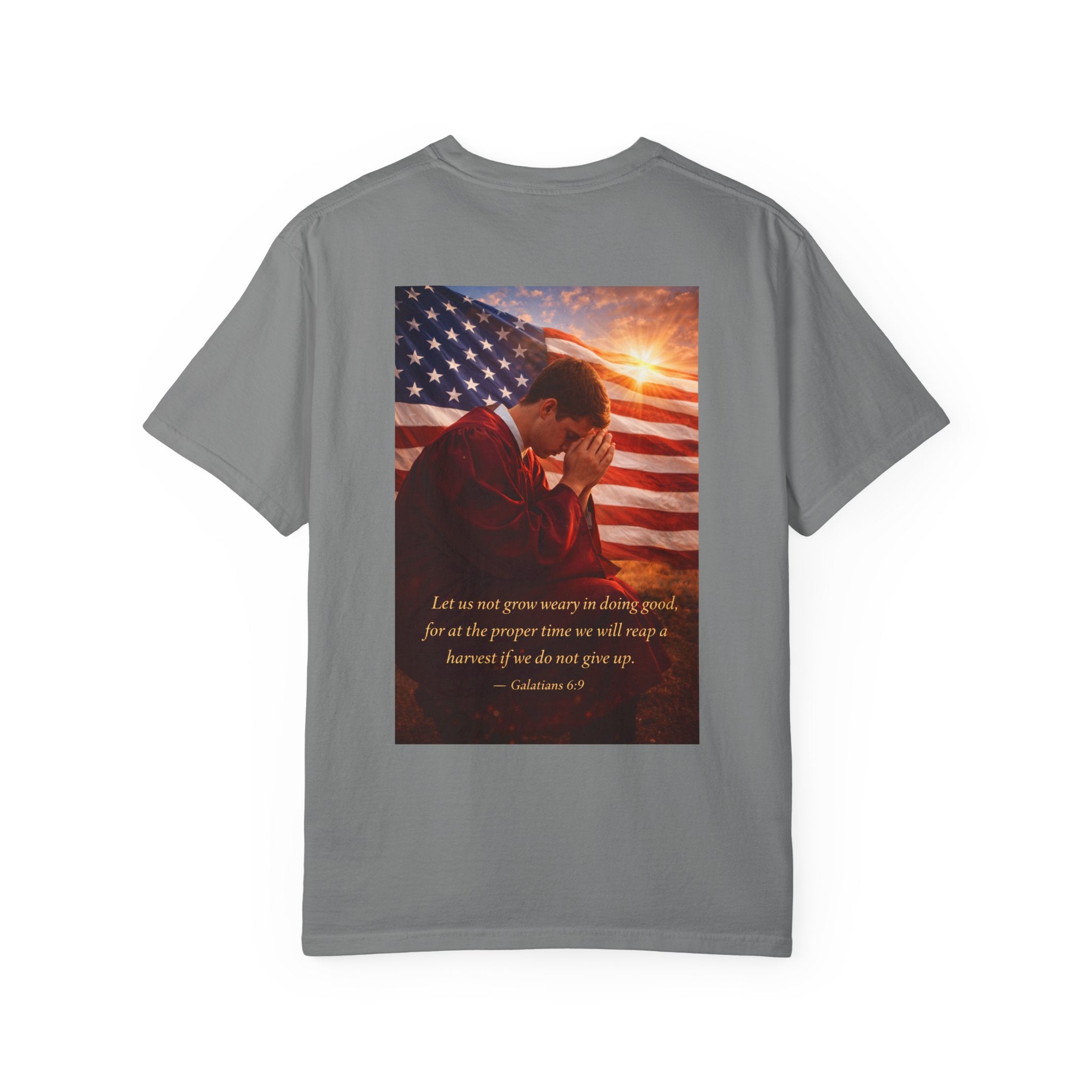 Patriotic Christian T-Shirt — 'A Path That Is All Yours' Graduating Soldier Prayer Tee
