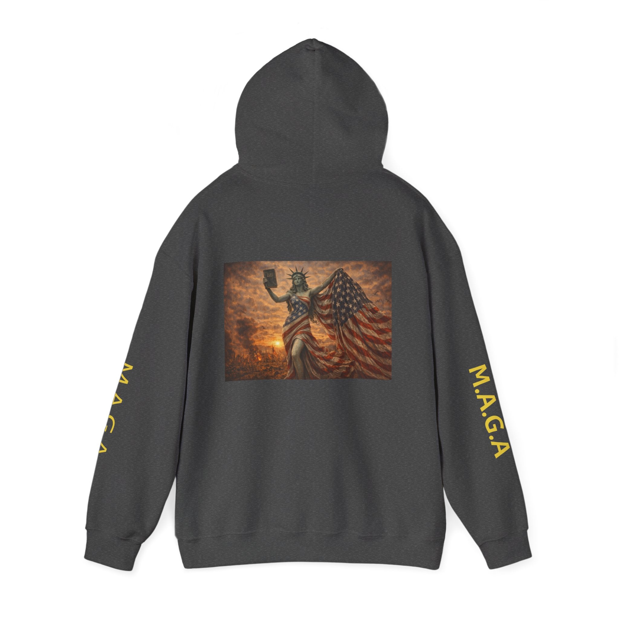 MAGA Statue of Liberty Hoodie – Patriotic American Flag Sweatshirt
