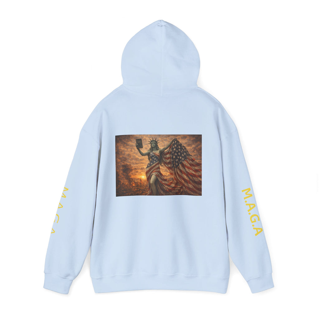MAGA Statue of Liberty Hoodie – Patriotic American Flag Sweatshirt