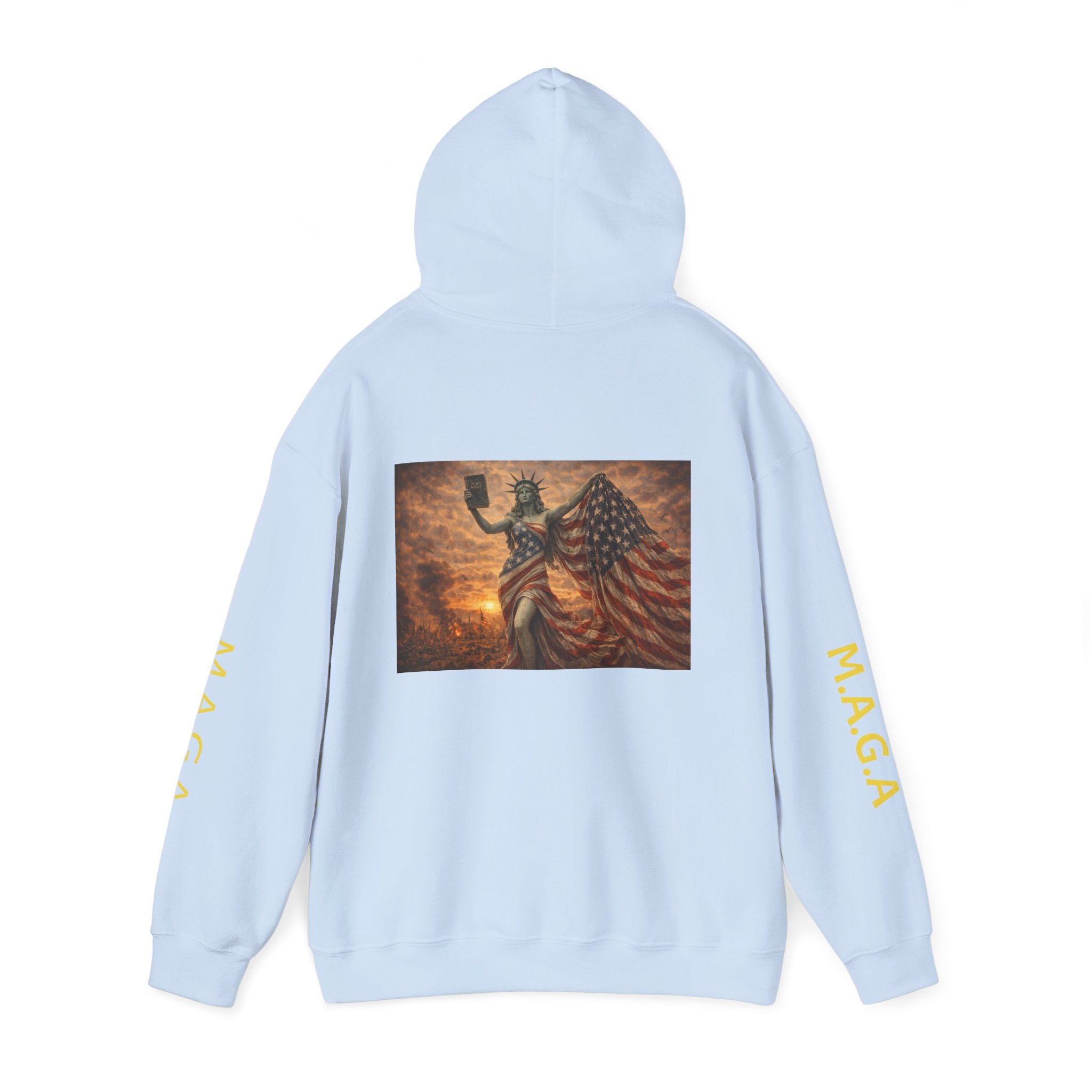 MAGA Statue of Liberty Hoodie – Patriotic American Flag Sweatshirt