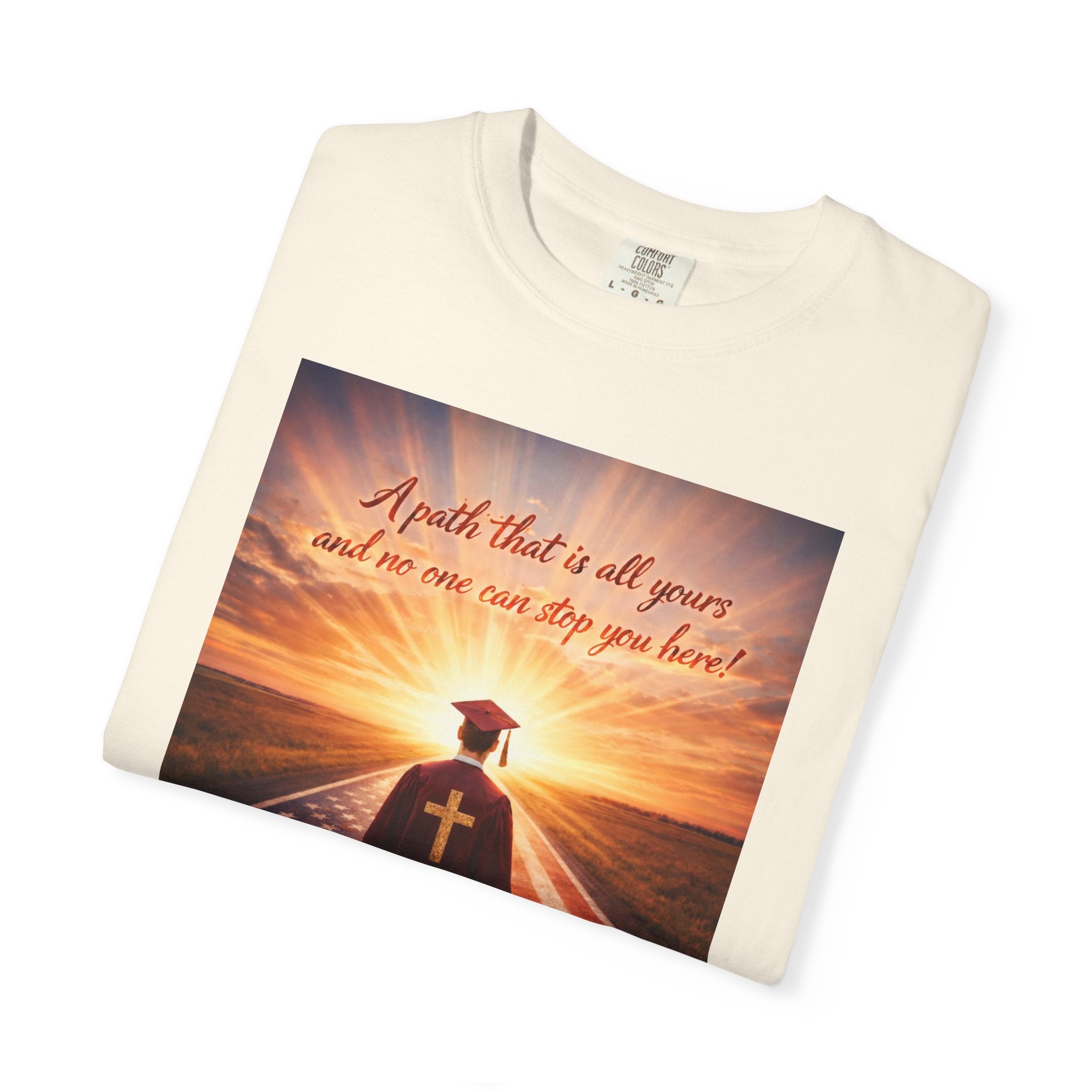 Patriotic Christian T-Shirt — 'A Path That Is All Yours' Graduating Soldier Prayer Tee