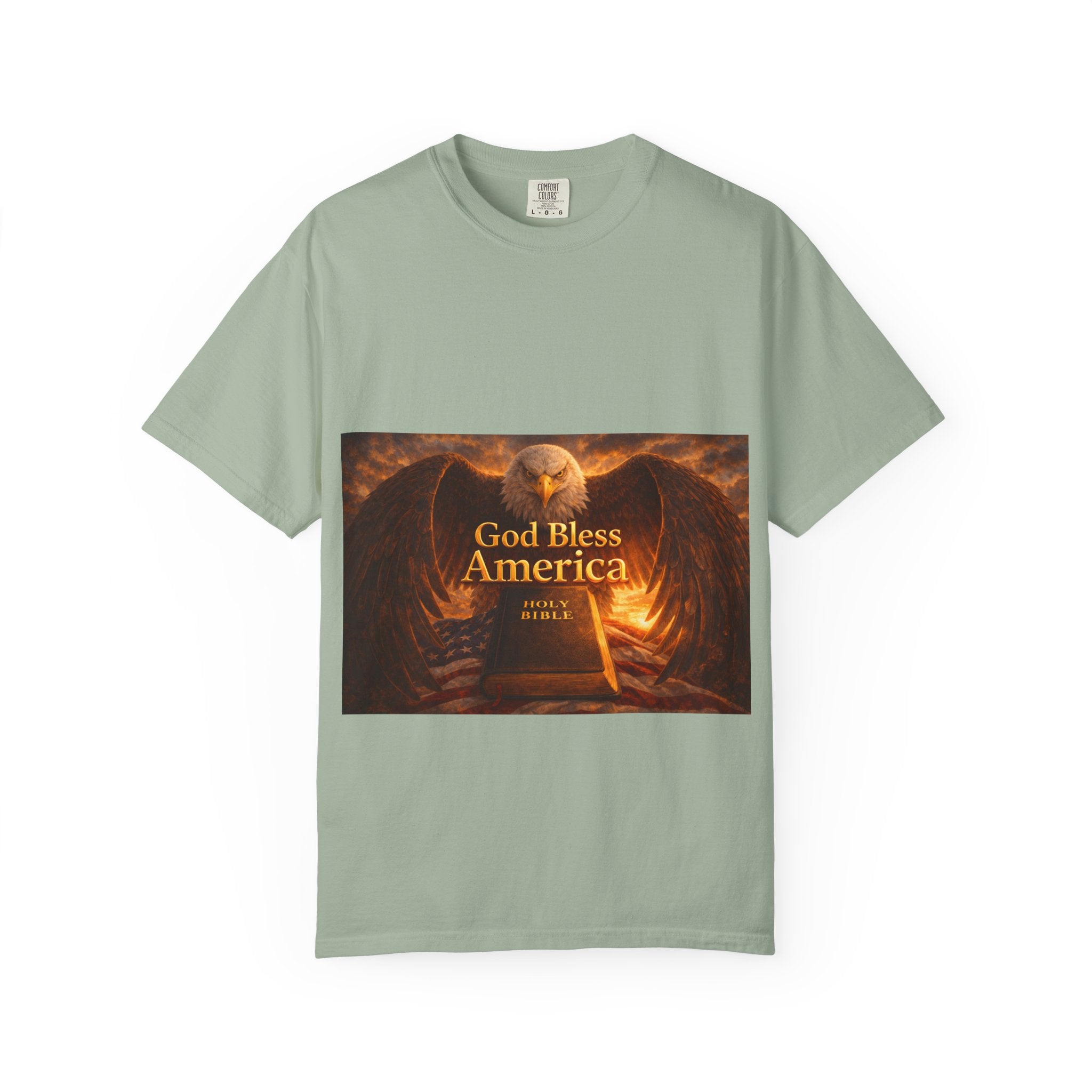 Political T-Shirt — "God Bless America" Eagle & Trump Patriotic Tee