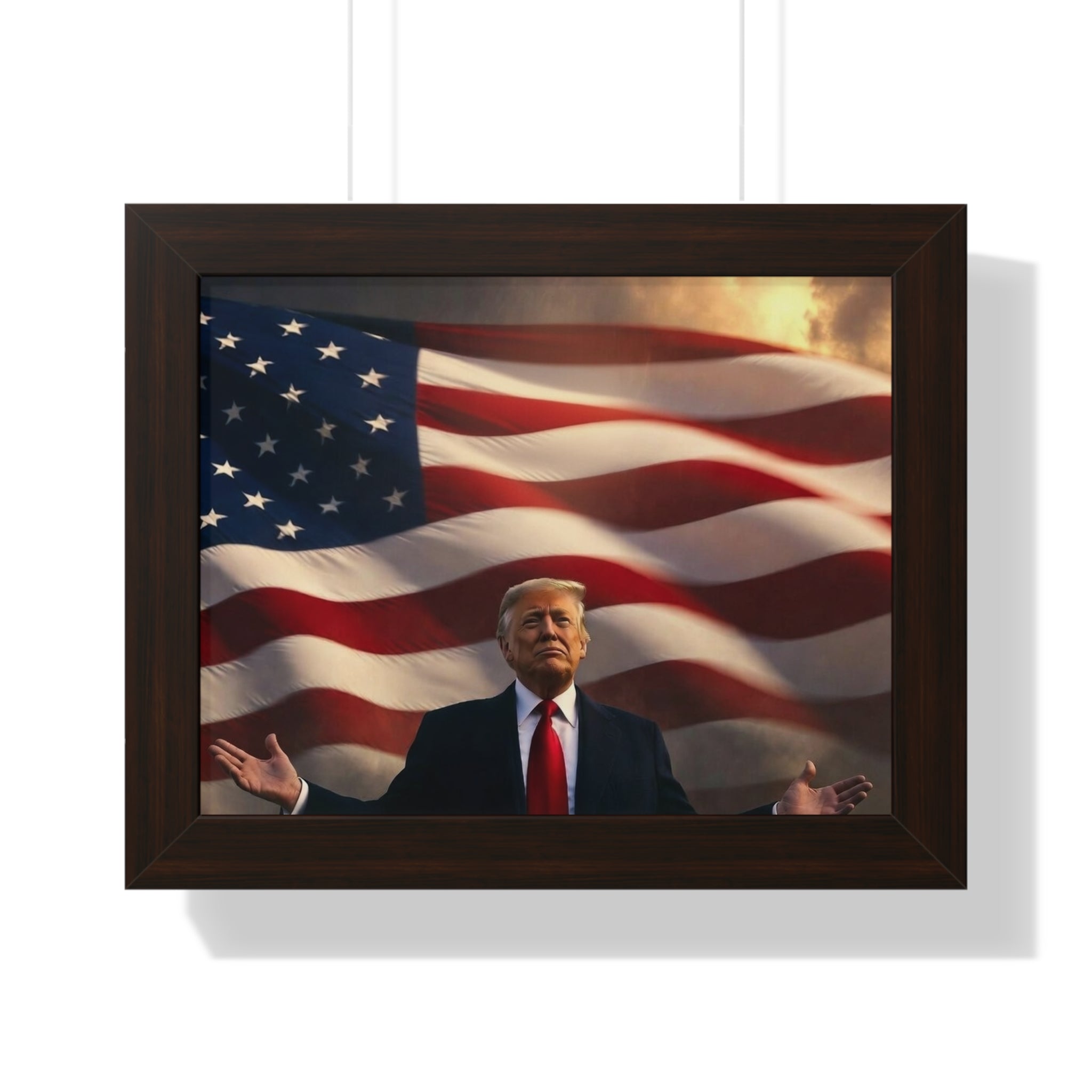 Framed Poster — Patriotic Flag Portrait
