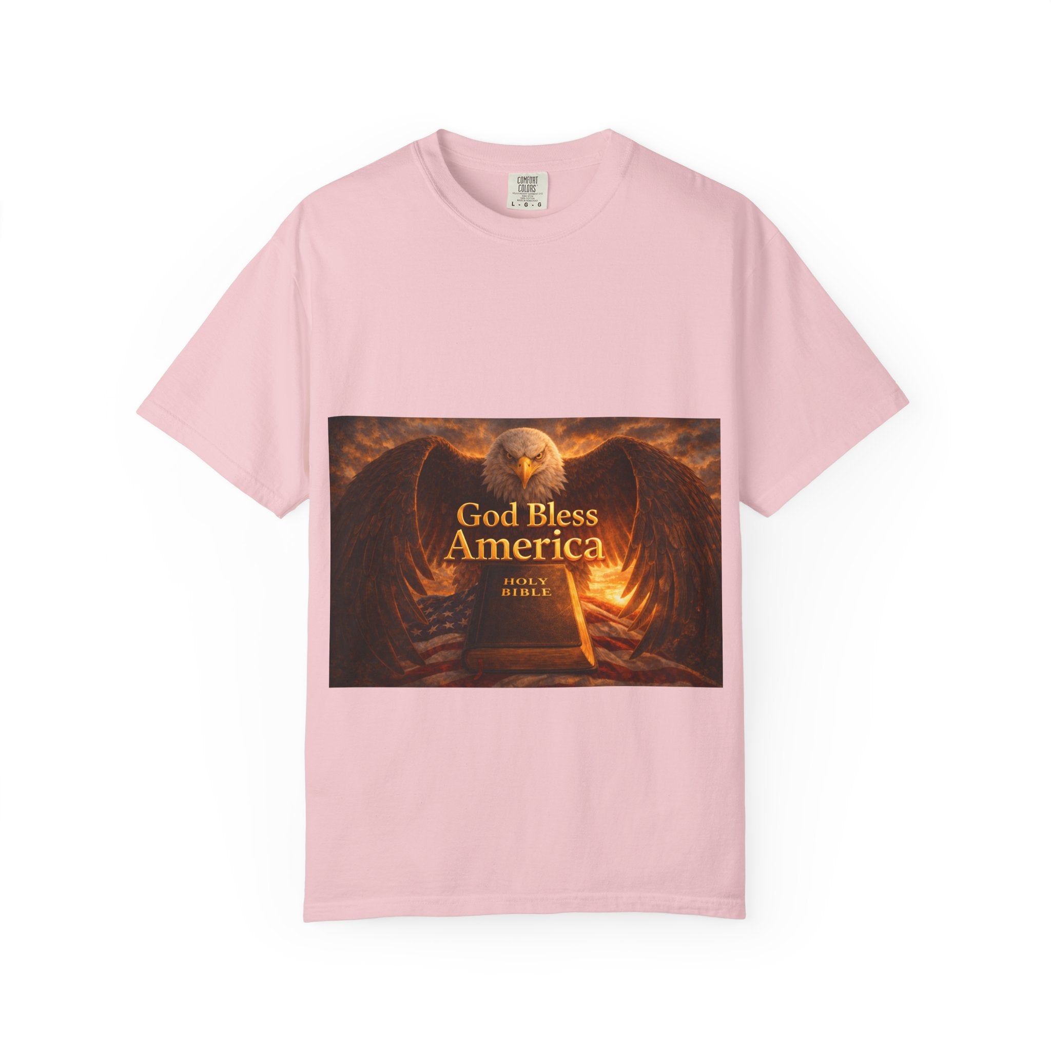 Political T-Shirt — "God Bless America" Eagle & Trump Patriotic Tee